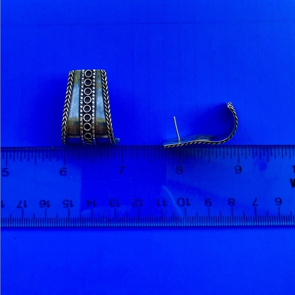 Egyptian Designer Azza Fahmy Sterling Silver Earrings, 1988 - Picture 3 of 3